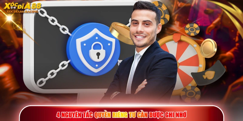 Quyền Riêng Tư - Quy Định Bảo Vệ Dữ Liệu Hội Viên XOCDIA88 2 4 nguyên tắc quyền riêng tư cần được ghi nhớ