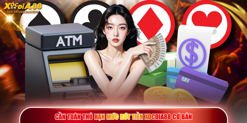 Rút Tiền XOCDIA88 - Quy Trình 4 Bước Thanh Toán Tiền Thưởng 1 Cần tuân thủ hạn mức rút tiền XOCDIA88 cơ bản
